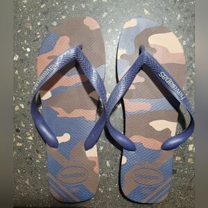 Havaianas Camouflage Flip-Flops - Blue and Brown